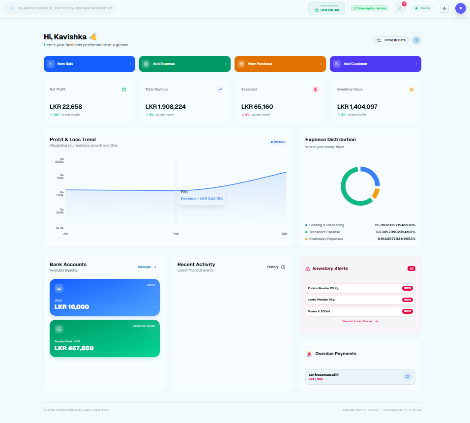 StockBooks Dashboard